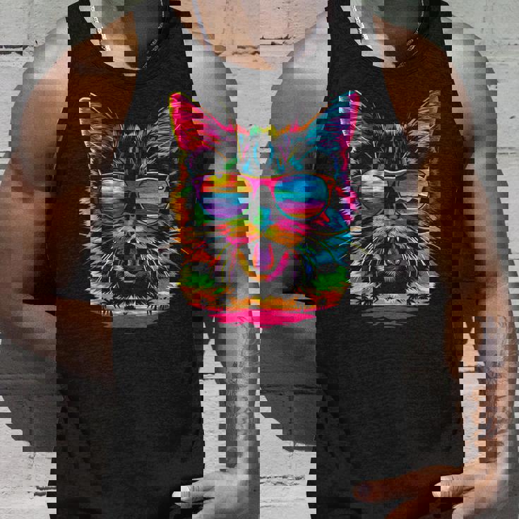 アメリカンショートヘアドッグサングラスポップアート タンクトップ 彼への贈り物