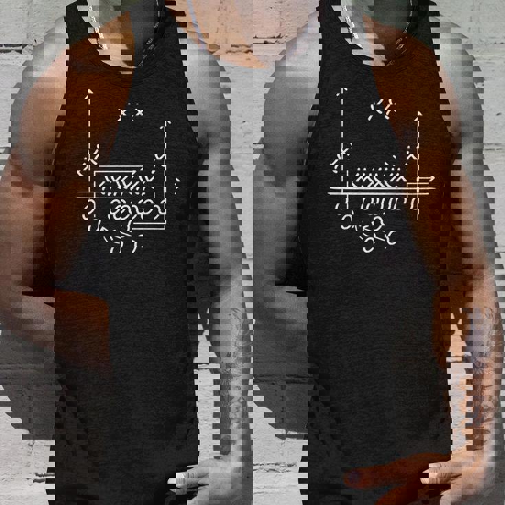 アメリカンフットボールプレイフォーメーションルート 長袖tシャツ タンクトップ 彼への贈り物