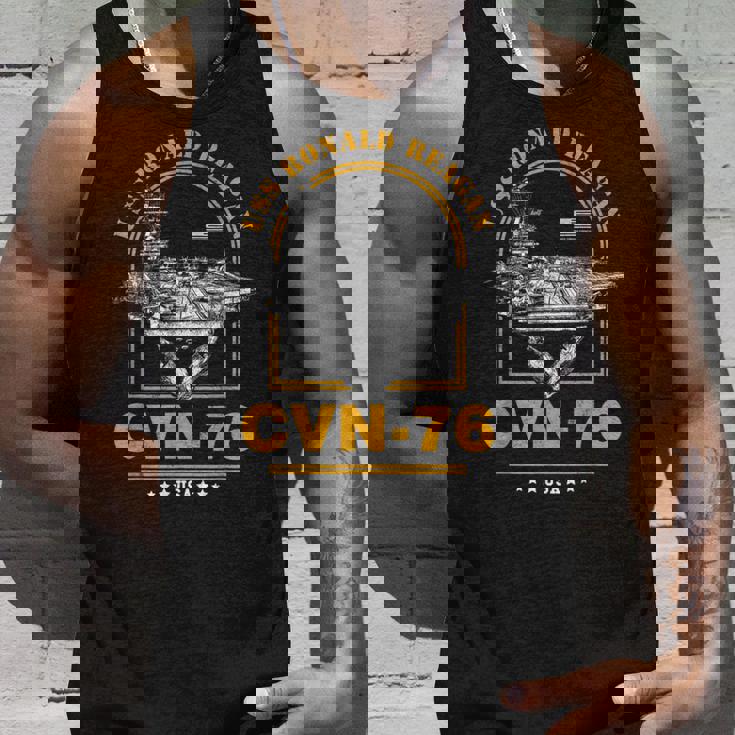 アメリカ海軍航空母艦 Cvn-76 ロナルド・レーガン Uss Ronald Reagan タンクトップ 彼への贈り物