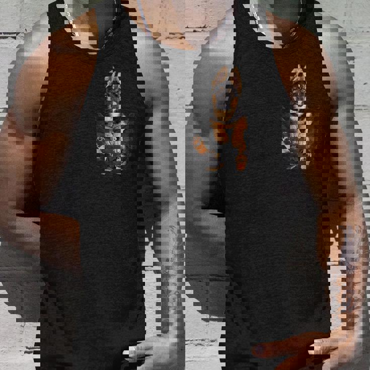 アルザス愛好家のためのポケットに入った面白いジャーマンシェパード タンクトップ 彼への贈り物