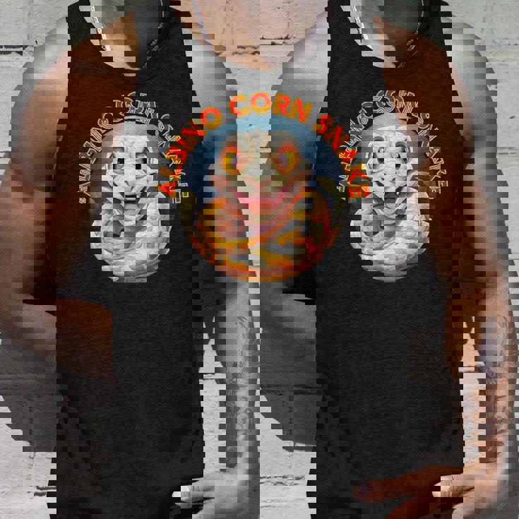 アルビノコーンスネーク 動物 可愛い 人気 へび 蛇 干支 巳 動物園 へび好き 愛好家 爬虫類 コーンスネーク タンクトップ 彼への贈り物