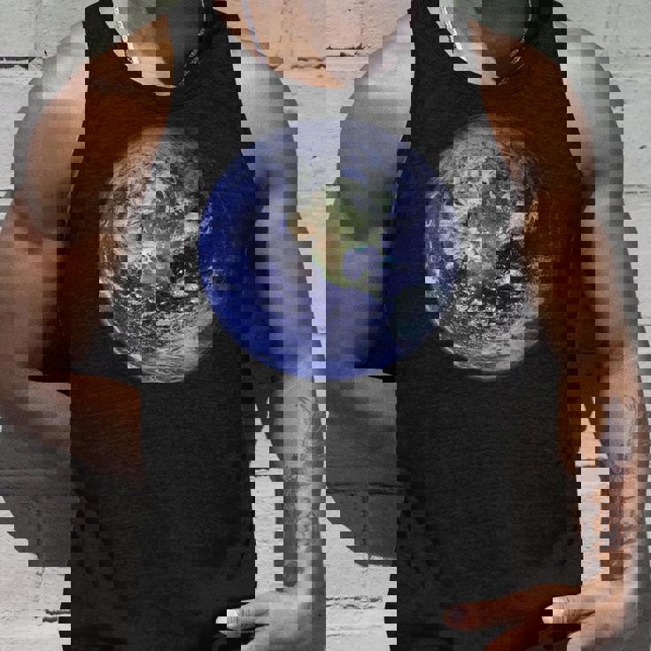 アースプラネット 地球 北米 平球 宇宙雲 タンクトップ 彼への贈り物