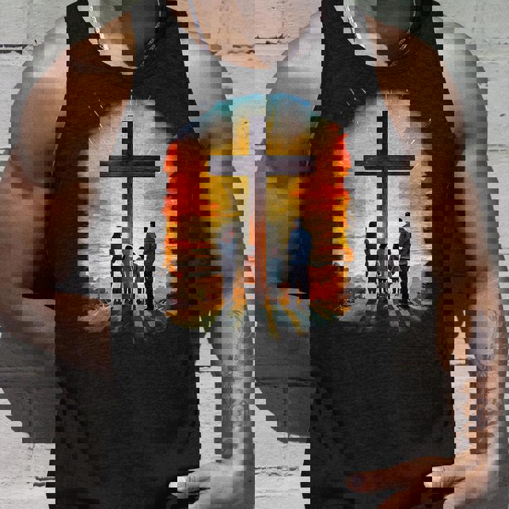 イエスキリストの十字架 – サンライズネイチャークリスチャン タンクトップ 彼への贈り物