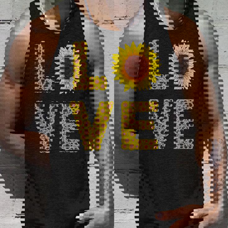 イエロー ひまわり ラブフラワー ひまわり 花柄 かわいい タンクトップ 彼への贈り物