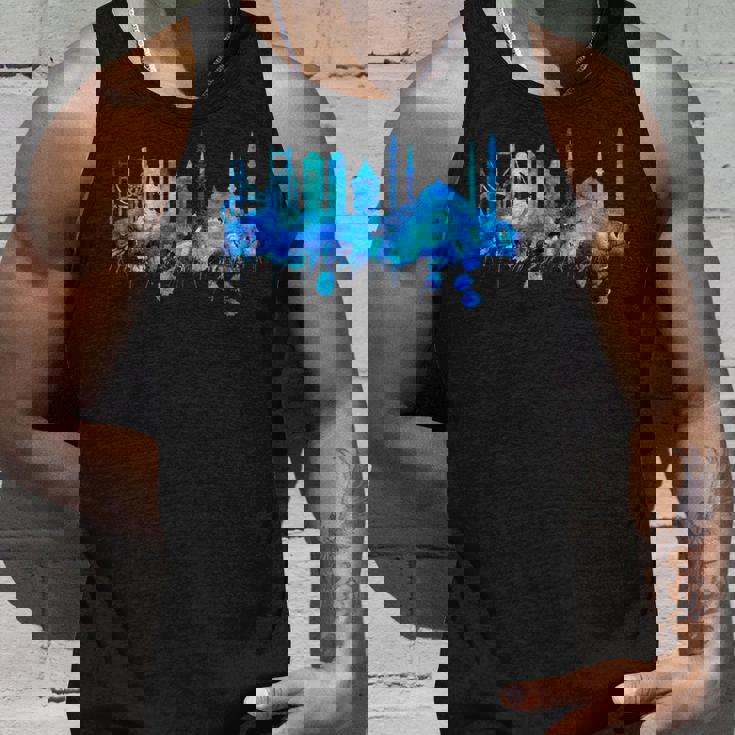 イスタンブールのスカイライン 青いモスク 青い絵 トルコ タンクトップ 彼への贈り物