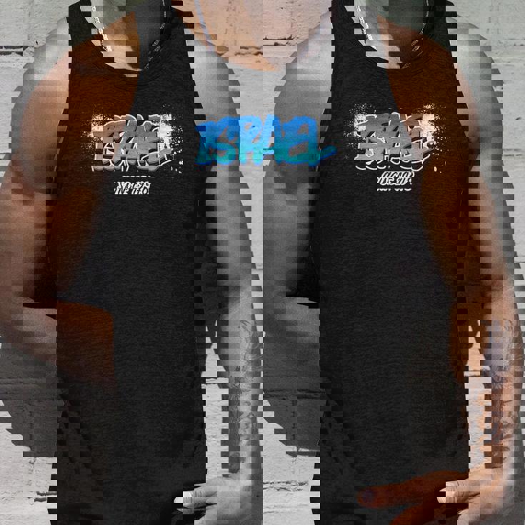 イスラエルince 1948 グラフィティ スプレーペイント ユダヤ人 シオニスト クール タンクトップ 彼への贈り物