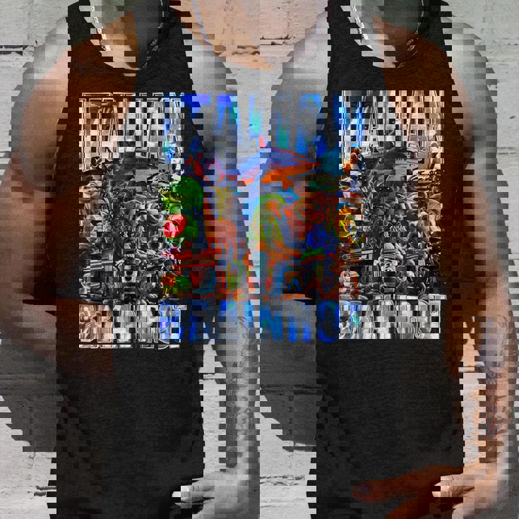 イタリア ブレイン ブートレッグ レトロ ミーム シャーク トラレロ トラララ タンクトップ 彼への贈り物