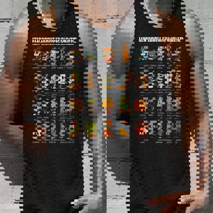 イタリア ブレイン ミーム コンピレーション キャラクター 手描き キッズ タンクトップ 彼への贈り物