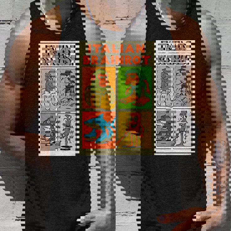 イタリアのブレインロットコミックポスター タンクトップ 彼への贈り物