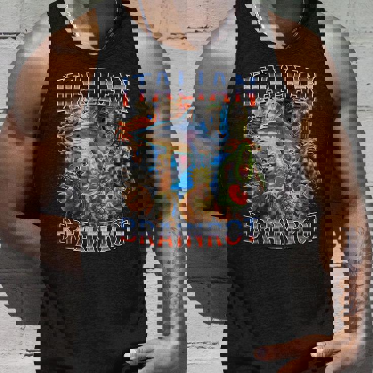 イタリアンブレインロット面白いイタリアンブレインロットミーム タンクトップ 彼への贈り物