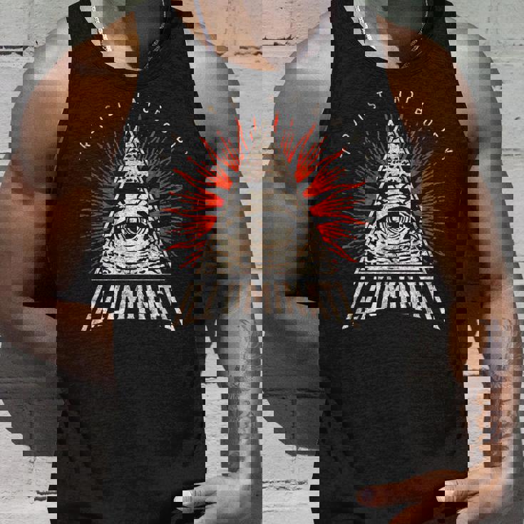 イルミナティは誰も信じない、誰も信じない、すべてを見る目、プロヴィデンス タンクトップ 彼への贈り物