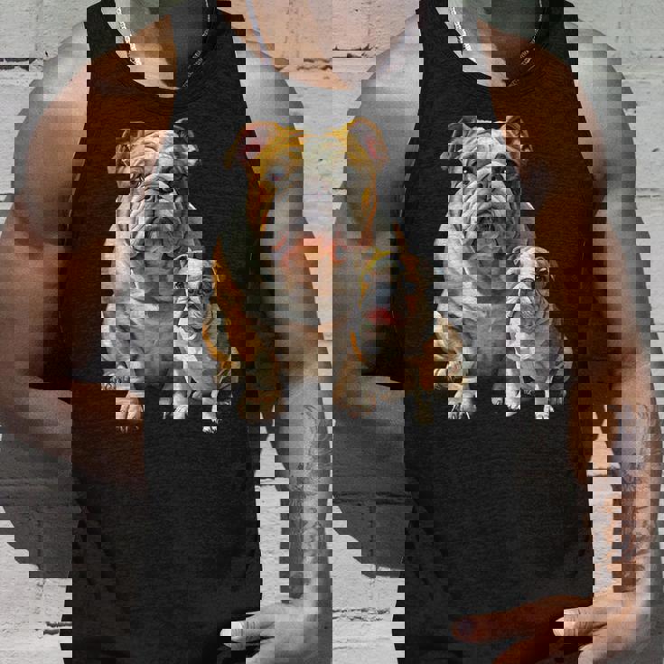 イングリッシュブルドッグの子犬とイングリッシュブルドッグ タンクトップ 彼への贈り物