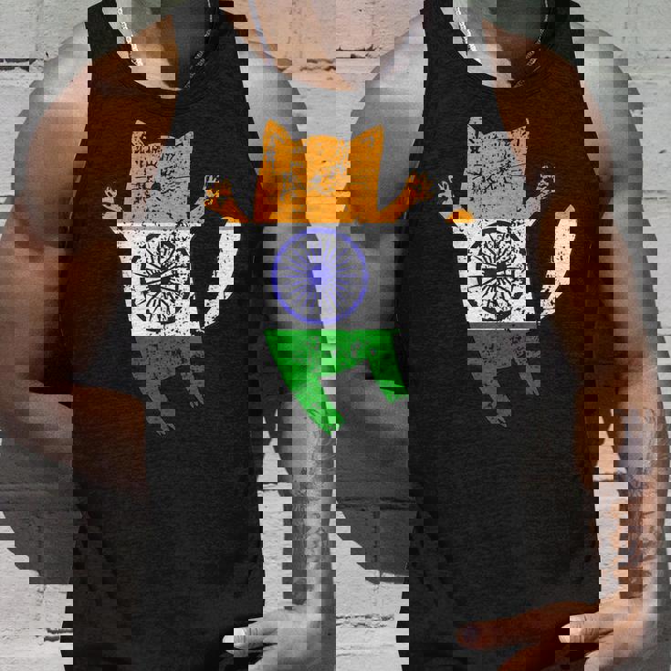 インド国旗 インド猫 タンクトップ 彼への贈り物