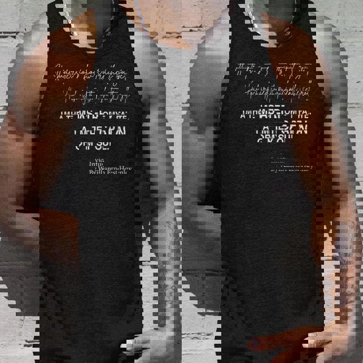 インビクタスの詩 私は自分の運命の支配者である インスピレーション タンクトップ 彼への贈り物