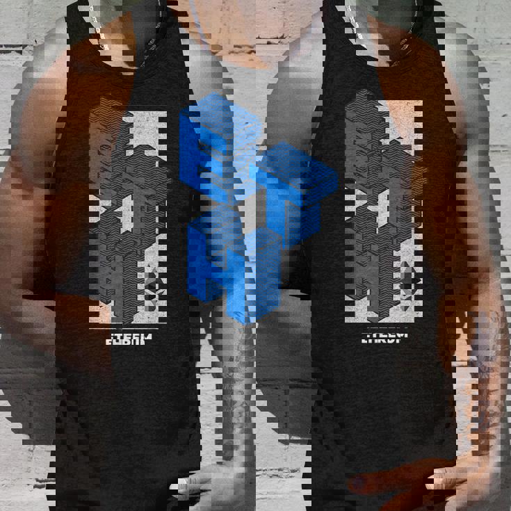 イーサリアム クリプトアイソメトリックテキスト Eth 暗号通貨シャツ タンクトップ 彼への贈り物