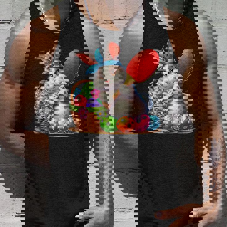 イースターバニー卓球ウサギイースターエッグ卓球 タンクトップ 彼への贈り物