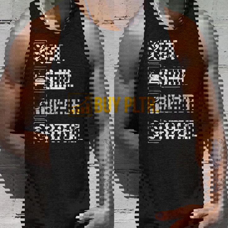 イートスリープインベストベスト Pltr購入パランティア投資。 タンクトップ 彼への贈り物