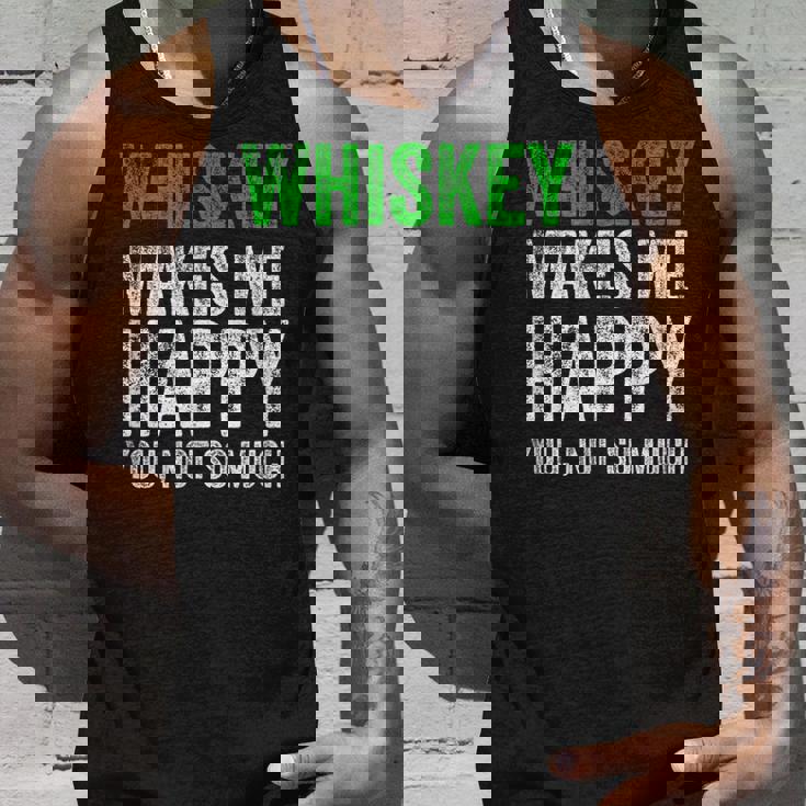 ウィスキーは私を幸せにします、You Noto Much ウイスキー タンクトップ 彼への贈り物