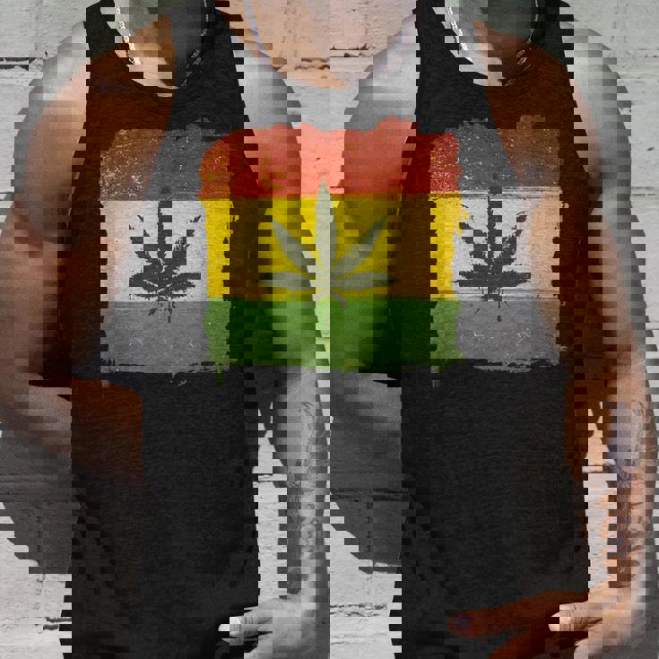 ウィード マリファナ ガンジャ リーフ ラスタ フラッグ 大麻 恋人 ギフト タンクトップ 彼への贈り物