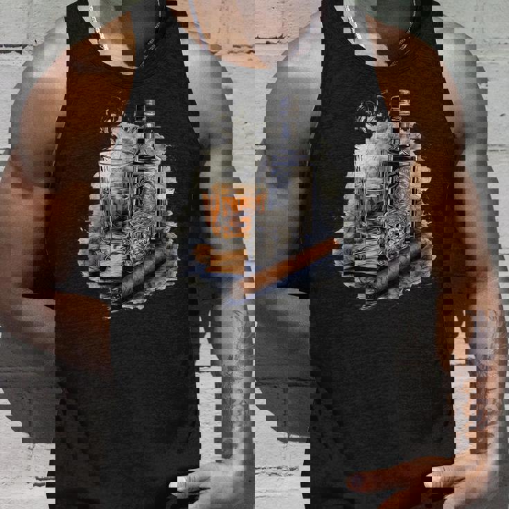 ウイスキー、シガー、チョコレート、オリジナルウイスキーアイデア タンクトップ 彼への贈り物