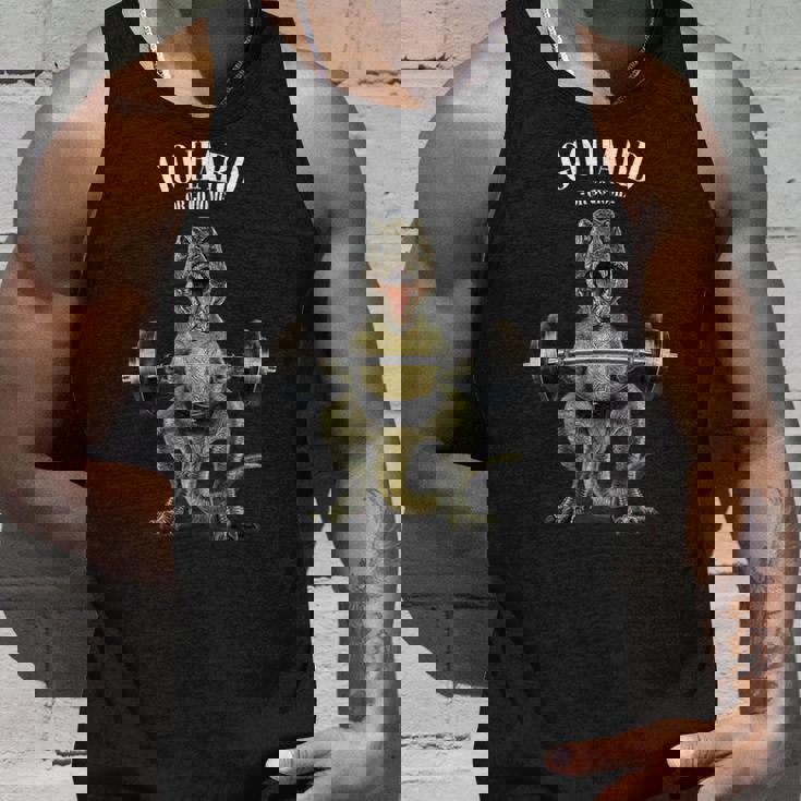 ウェイトリフティング 筋トレ バーベル やる気がないなら家に帰れ 恐竜 ティラノザウルス タンクトップ 彼への贈り物