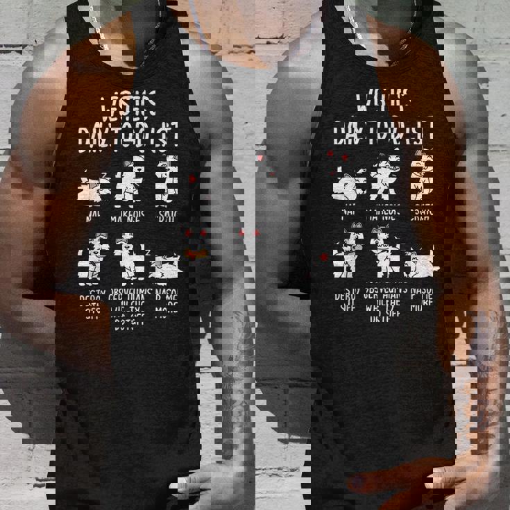 ウエスト・ハイランド・ホワイト・テリア・ウェスティ毎日のやることリスト犬 タンクトップ 彼への贈り物