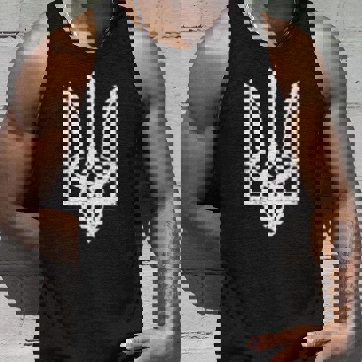 ウクライナのトライズブのシンボル ウクライナのトライデント タンクトップ 彼への贈り物