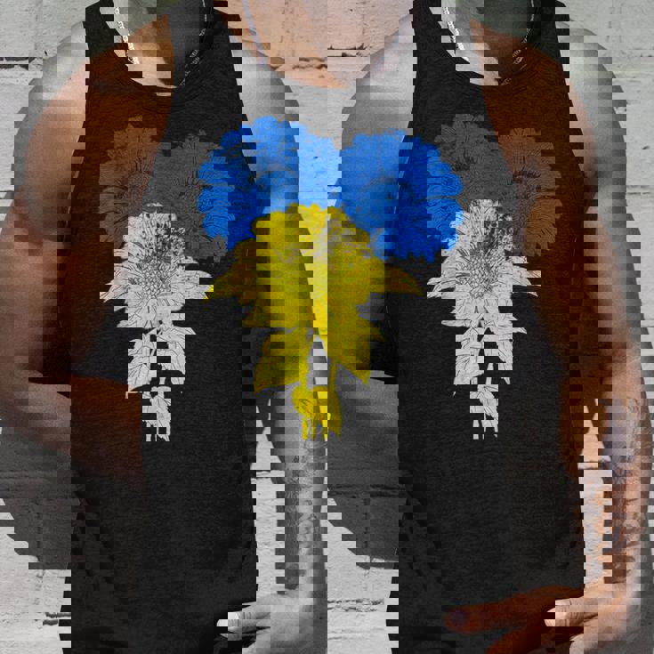 ウクライナ国旗 ひまわり ヴィンテージ ウクライナ支援 ウクライナ タンクトップ 彼への贈り物