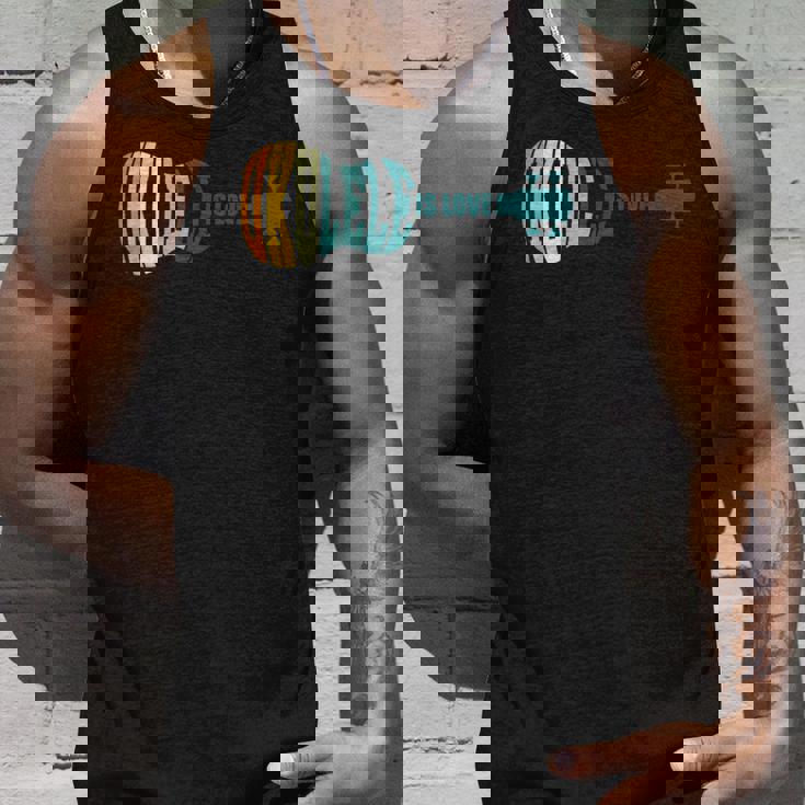 ウクレレ・イズ・ラブ アコースティック ハワイアン ミュージシャン ウクレレ アロハ ギター タンクトップ 彼への贈り物