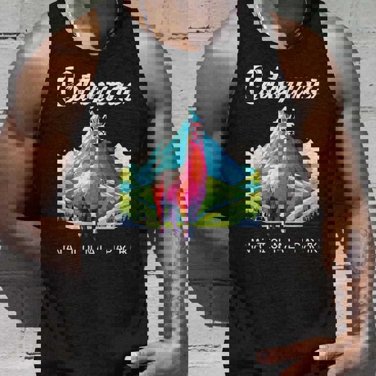 エクアドル コトパクシ国立公園 レトロ ラマ お土産 ハイキング タンクトップ 彼への贈り物