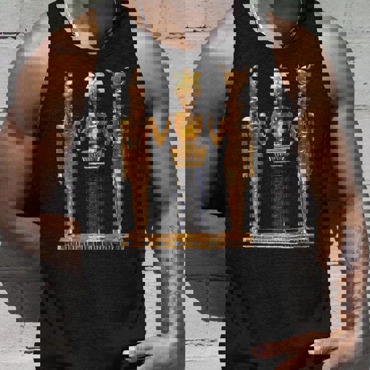 エジプト トリニティ ゴールデンホルス オシリスとイシスの像 タンクトップ 彼への贈り物