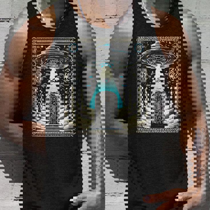 エジプトufoと柱のスターゲート Egypt Ufo Openingtargate タンクトップ 彼への贈り物