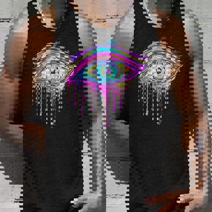 エジプトのホルスの目 トリッピー サイケデリック アート 宇宙 シュール タンクトップ 彼への贈り物