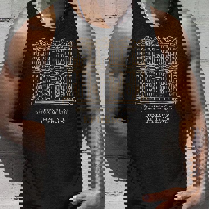 エフェソス、セルチュク、トルコ ケルスス図書館の図面 タンクトップ 彼への贈り物