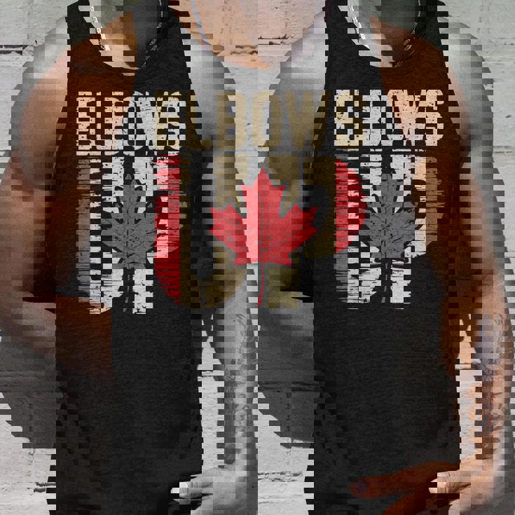 エルボーズアップ カナダ カナダ国旗 プライド 北 強い メープルリーフ タンクトップ 彼への贈り物