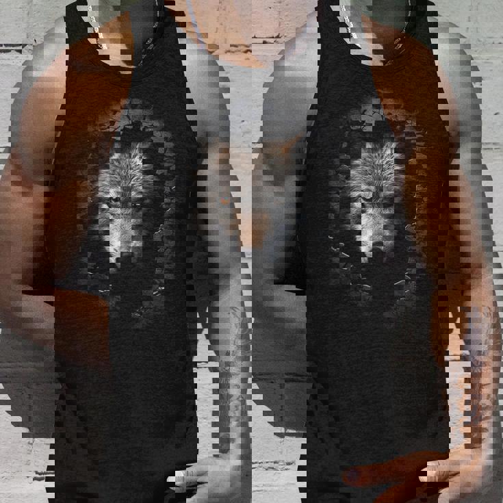 オオカミ イラスト 抽象画 動物 プリント グラフィック オオカミ タンクトップ 彼への贈り物