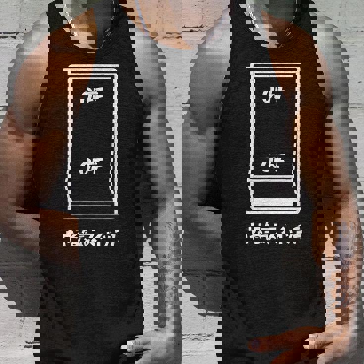 オフオフ やる気スイッチ ジョーク かわいい おやじギャグ ギャグ おもしろ タンクトップ 彼への贈り物