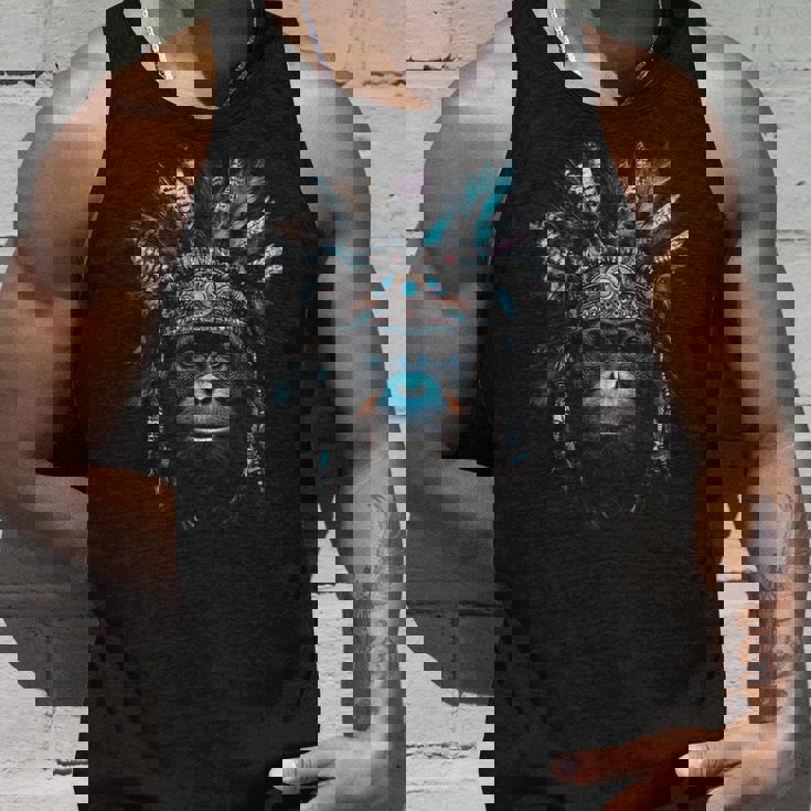 オランウータン ネイティブアメリカン ヘッドドレス 野生動物愛好家 タンクトップ 彼への贈り物