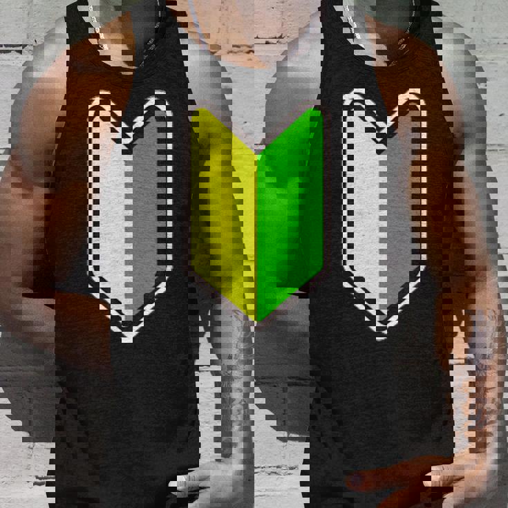 オリジナル個性派パロディ日本の道路交通法標識初心者マークプリント タンクトップ 彼への贈り物