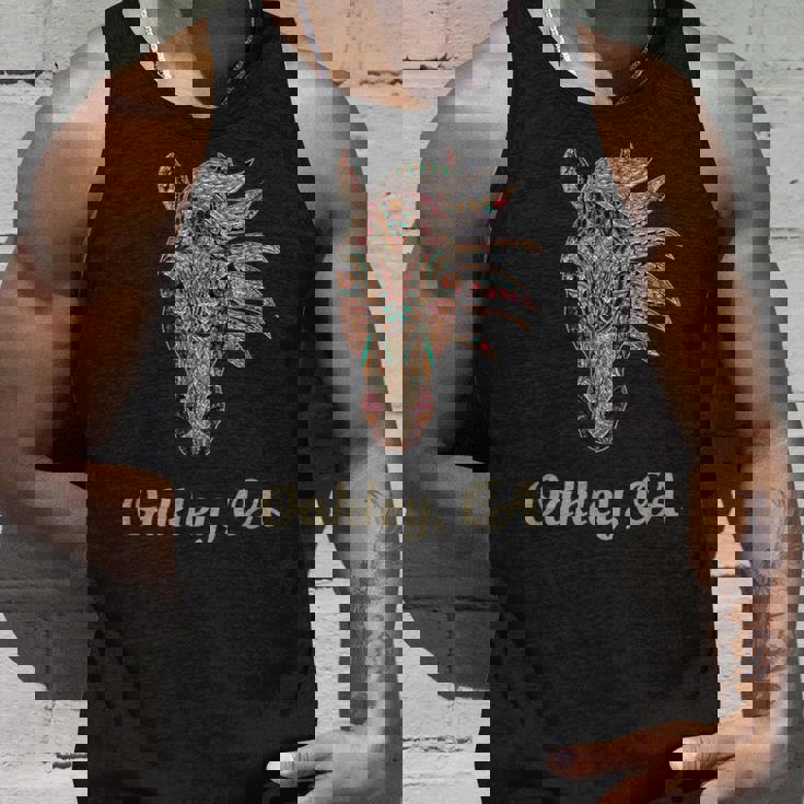 オークリー、カリフォルニア幾何学 トライバルカントリーアート タンクトップ 彼への贈り物