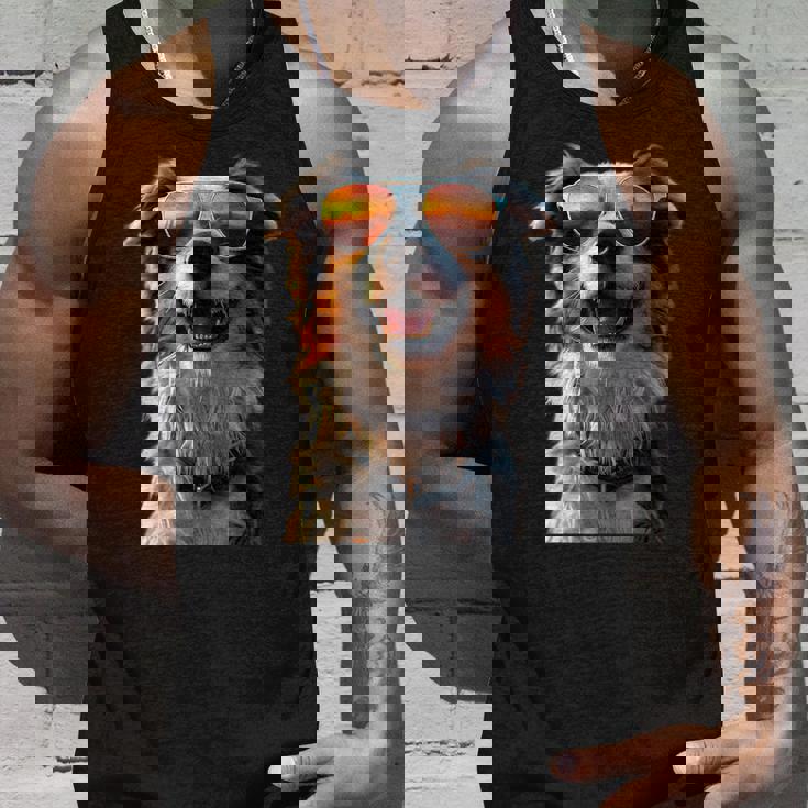 オーストラリアン・シェパード＆サングラス 愛犬家 シェパード タンクトップ 彼への贈り物