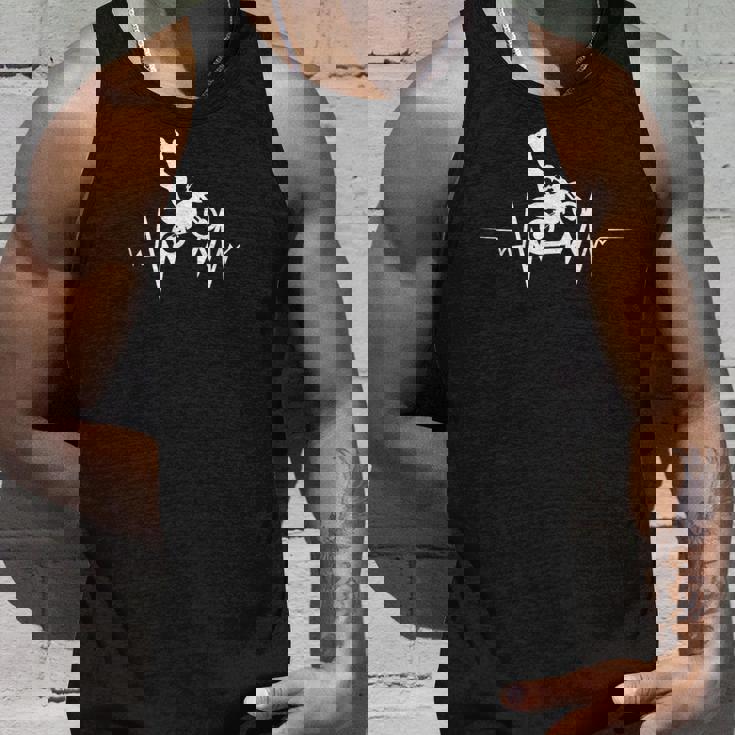 オートバイライダーのためのモトクロスハートビート面白いデザイン タンクトップ 彼への贈り物