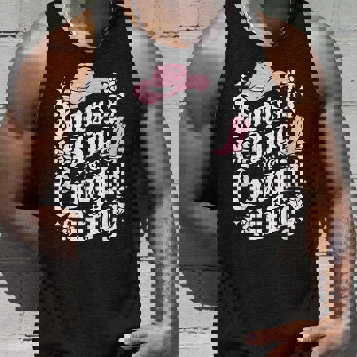 カウガールブーツ、キラキラ、カントリーミュージックギフト タンクトップ 彼への贈り物