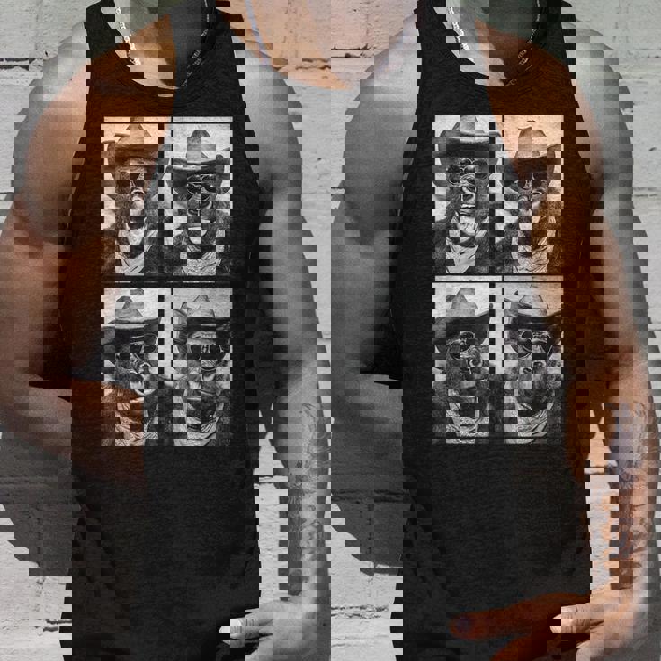 カウボーイ ゴリラ サングラス付き 動物 写真 ブース ウエスタン タンクトップ 彼への贈り物