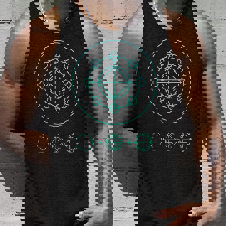 カタカムナウタヒ 三種の神器（ヤタノカガミ 八咫鏡、剣、勾玉） 神代文字 タンクトップ 彼への贈り物