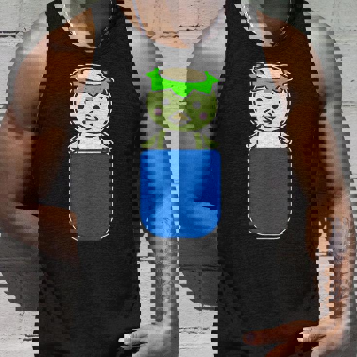 カッパ くん『いん・ざ・ぽけっと』河童【どうぶつフレンズ】きゅうり 妖怪 ゆるくて かわいい イラスト タンクトップ 彼への贈り物