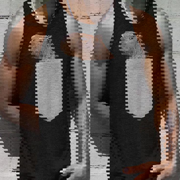 カピバラ フェイク ポケット カピバラ げっ歯類 げっ歯類 アニマル ノベルティ タンクトップ 彼への贈り物