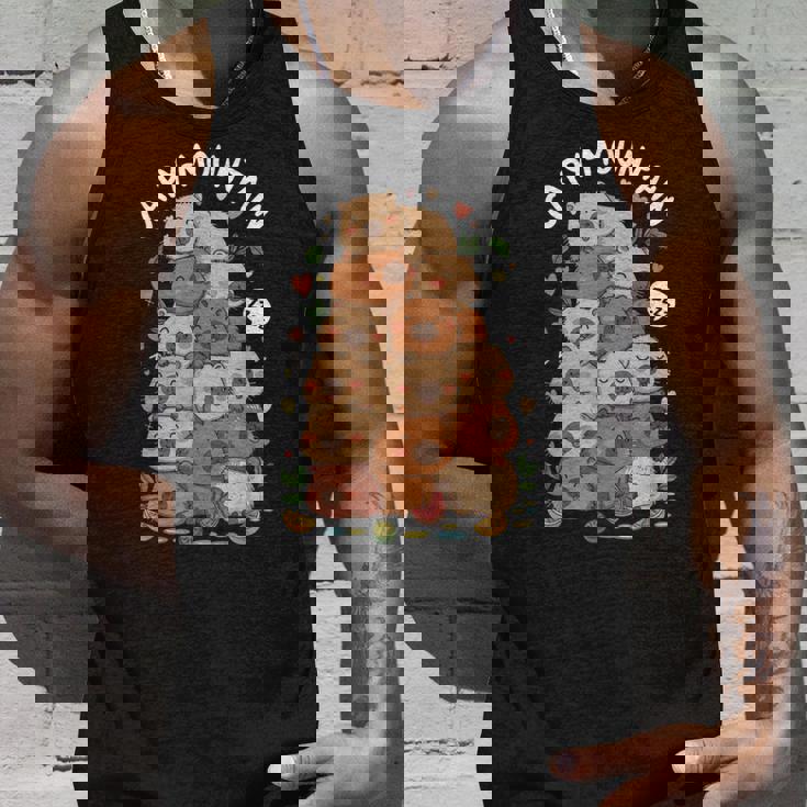 カピバラ山 かわいい 寝ているカピバラの恋人 タンクトップ 彼への贈り物