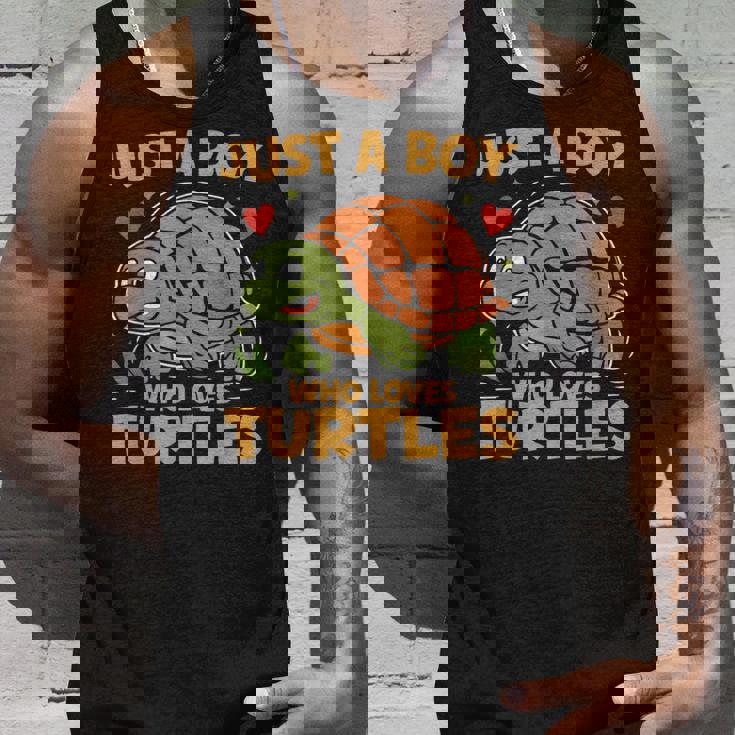 カメが大好きな少年 タンクトップ 彼への贈り物