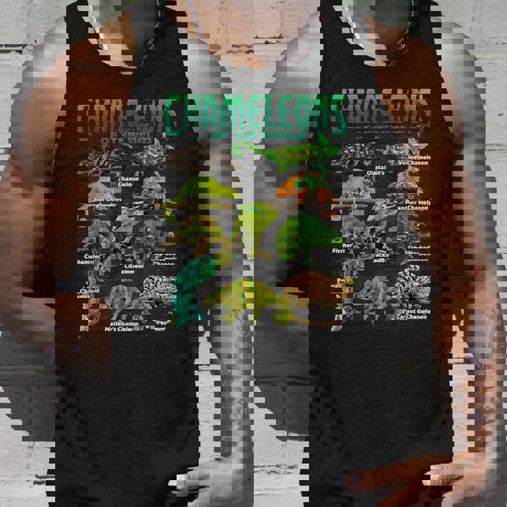 カメレオンズ・オブ・ザ・ワールド 知育爬虫類 トカゲ好き タンクトップ 彼への贈り物